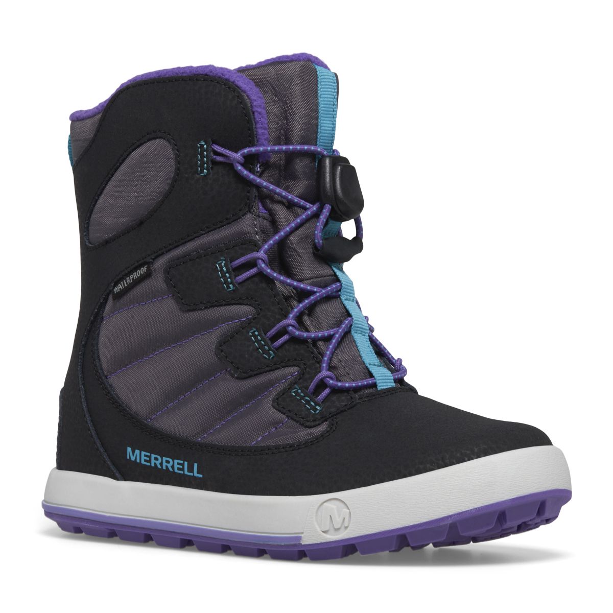 Snow Bank 4.0 Waterproof Boot, Black/Purple/Turquoise, dynamic 2