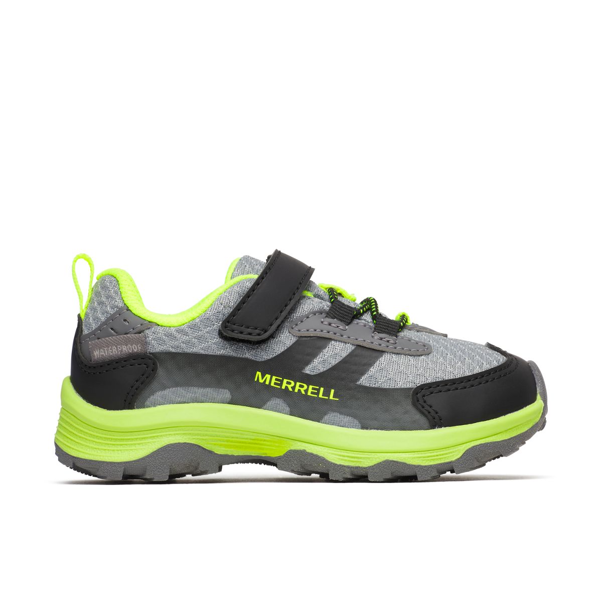 Moab Speed 2 Low A/C  Jr. Waterproof, Grey/Black/Citron, dynamic