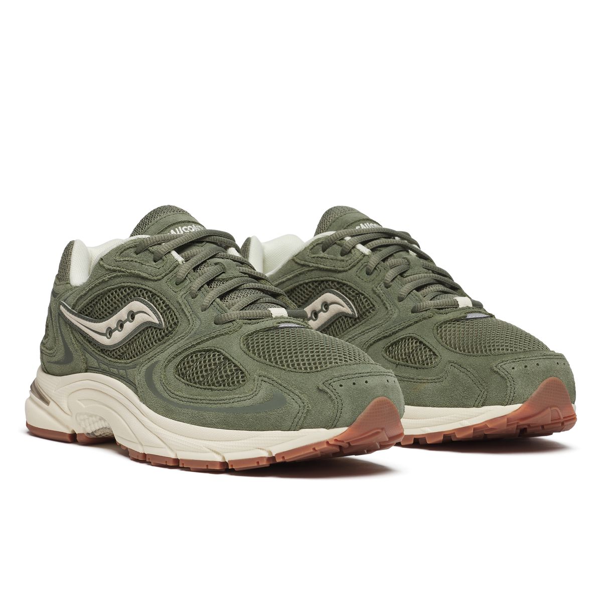 Grid Jazz 9 Suede, Olive | Off White, dynamic 2